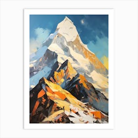 Kala Patthar Nepal 2 Mountain Painting Art Print