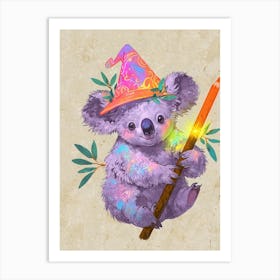 Koala Bear In A Hat Art Print