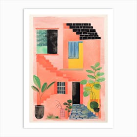 A House In Buenos Aires, Abstract Risograph Style 4 Art Print