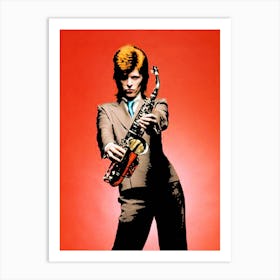 David Bowie Saxophone Art Print