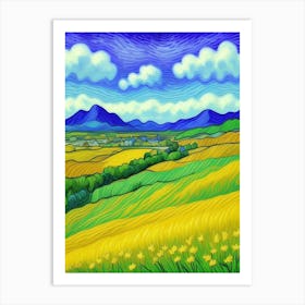 Field Of Yellow Flowers Art Print