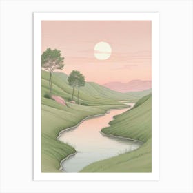 Serene Landscape Art Print (2) Art Print