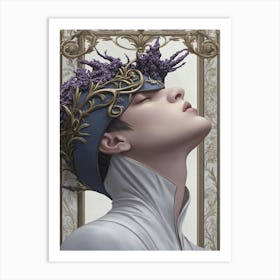 Young Man In A Purple Crown Art Print