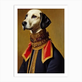 Labrador 2 Renaissance Portrait Oil Painting Art Print