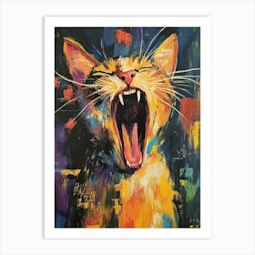 Fantastic Screaming Cat 11 Art Print