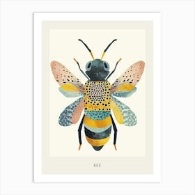 Colourful Insect Illustration Bee 16 Poster Art Print