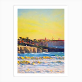 La Jolla Cove, San Diego, California Bright Abstract Art Print