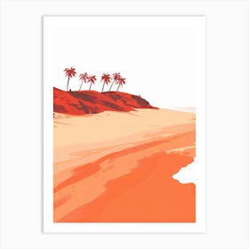 Beach With Palm Trees 1 Art Print