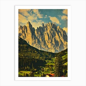 Dolomiti Bellunesi National Park 2 Italy Vintage Poster Art Print