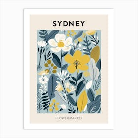 Flower Market Poster Sydney Australia Art Print
