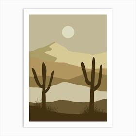 Cactus In The Desert 17 Art Print