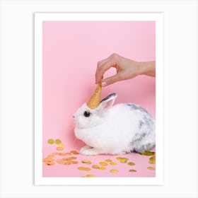 Ice Cream Bunny Art Print