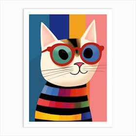 Little Cat 4 Wearing Sunglasses Art Print