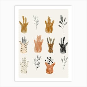 Handprints Collection Art Print