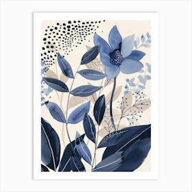 Blue Flowers 55 Art Print