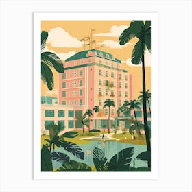 Abidjan Cote D'Ivoire Travel Illustration 2 Art Print