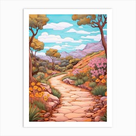 Copper Canyon Mexico 1 Hike Illustration Art Print