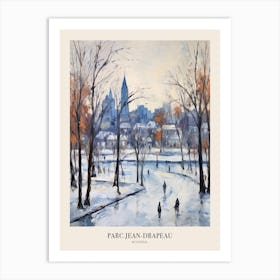 Winter City Park Poster Parc Jean Drapeau Montreal Canada 1 Art Print