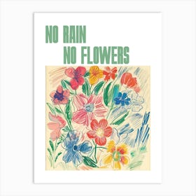 No Rain No Flowers Poster Spring Flowers Painting Matisse Style 7 Art Print