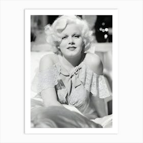 American Actress Jean Harlow Portrait Art Print