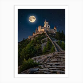 Castle At Night 2 Art Print