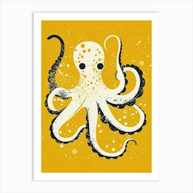 Yellow Octopus 5 Art Print