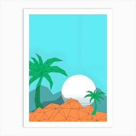 Palm Trees In The Desert Art Print