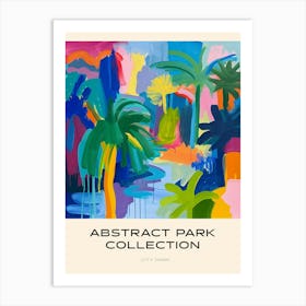 Abstract Park Collection Poster City Park New Orleans 2 Art Print