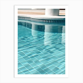 Swimming Pool With White Columns Art Print