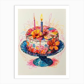 Birthday Cake 1 Art Print