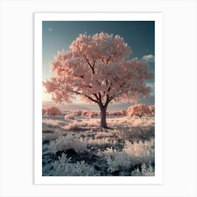 Pink Tree In Infrared Art Print