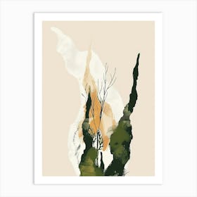 Moss Plant Minimalist Illustration 3 Art Print