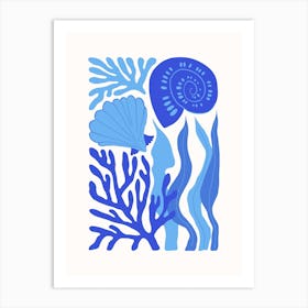 Blue Seascape Art Print