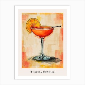 Tequila Sunrise Tile Poster Art Print