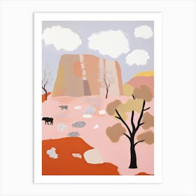 Great Sandy Desert   Australia, Contemporary Abstract Illustration 1 Art Print