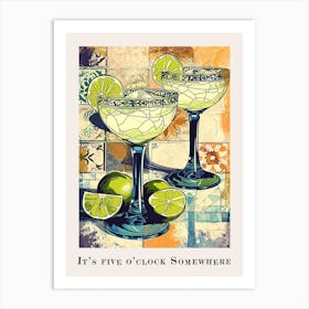 It S Five O Clock Somewhere Tile Poster Art Print