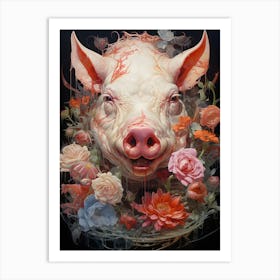 Pig Head Art Print