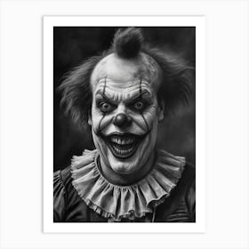 The Freak Beneath the Paint Creepy Freaky Clown Art Print