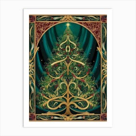 Christmas Tree 34 Style William Morris Art Print