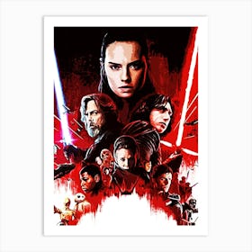 Star Wars The Last Jedi movie Art Print