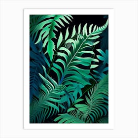 Ghost Fern Vibrant Art Print