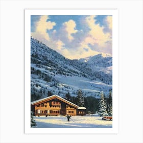 Oberstdorf, Germany Ski Resort Vintage Landscape 3 Skiing Poster Art Print