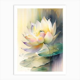 Early Lotus Storybook Watercolour 7 Art Print