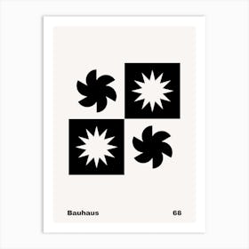 Geometric Bauhaus Poster B&W 68 Art Print