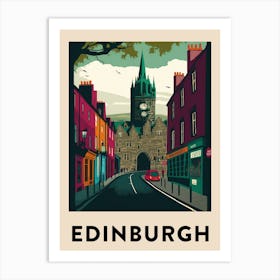 Edinburgh 2 Vintage Travel Poster Art Print