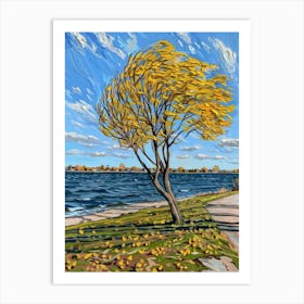 Windy Tree Art Print