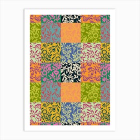 Patchwork Fabric Art Print