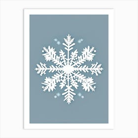 Individual, Snowflakes, Retro Minimal 4 Art Print