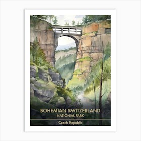 Bohemian Switzerland National Park Czech Republic Watercolour 1 Art Print