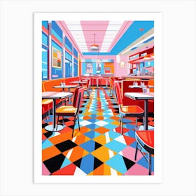 Retro Diner Colour Pop 3 Art Print